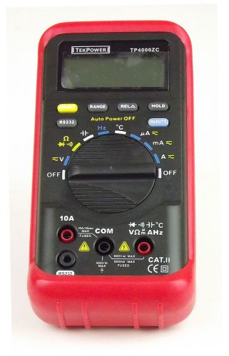 Tp4000zc pc rs232 auto range ac dc voltage amp res cap freq digital multimeter for sale