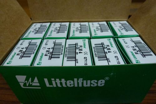 LittelFuse FLM 4 Midget Time-Delay Fuses - 100 Count