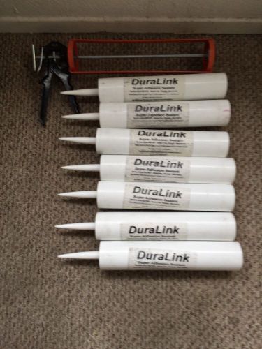 DuraLink 28oz Super Adhesion Sealant Set Of 7 With Caulking Gun