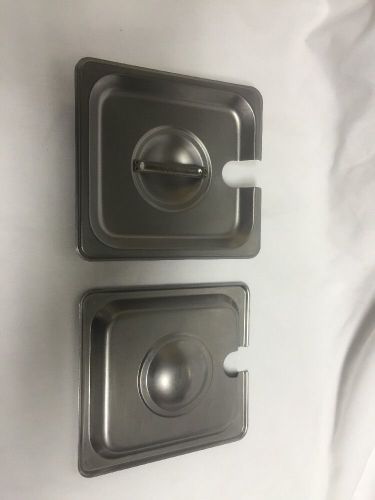 Lot Of 2 Winco SPCS Steam Pan Cover 1/6 Size Slotted