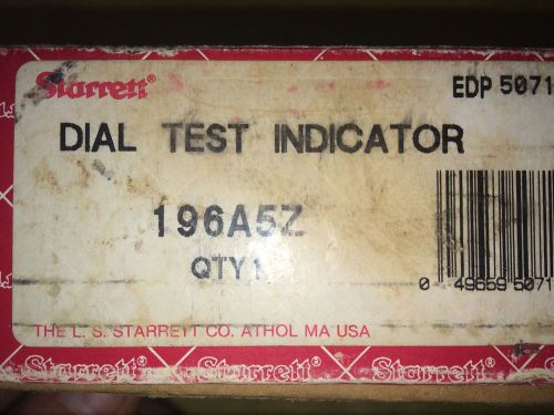 SUPER NICE STARRETT 196 UNIVERSAL DIAL TEST INDICATOR + BOX MACHINIST TOOL USA