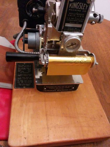 Kingsley Hot Stamping Machine M-60 With Extras