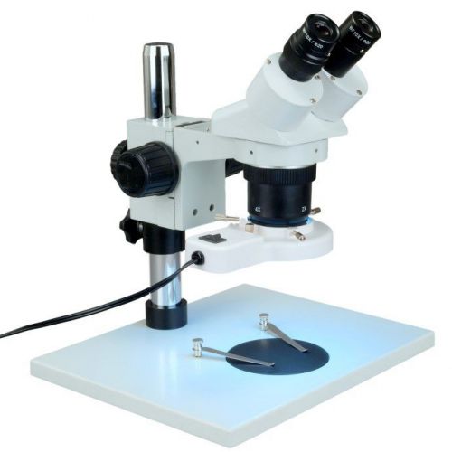 Binocular Stereo Microscope20X-40X-80X+8W Fluorescent Light for Watchmakers