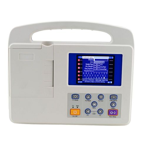 1-Channel Portable 3.5-inch Color LCD Digital Electrocardiograph ECG EKG Machine