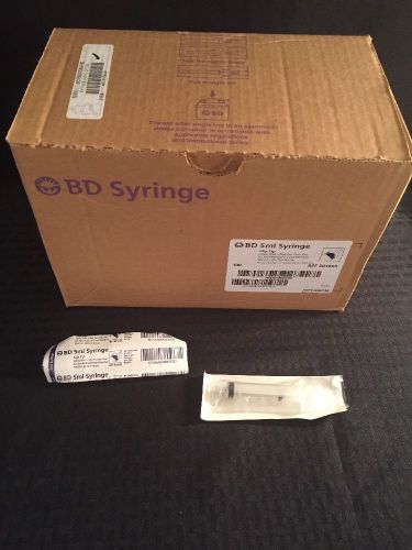 NEW LOT OF 100 BD 5ml Syringe REF 301603 Slip Tip