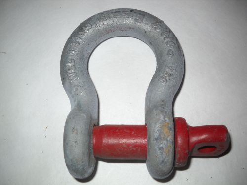 Crosby 3/4&#034;,   4- 3/4 ton galvanized screw pin anchor shackle for sale