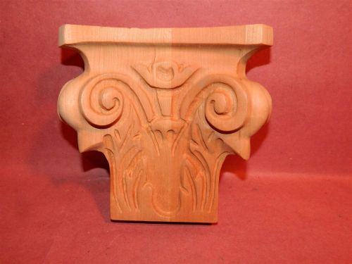 CHERRY Wood Capital Corbel Carving 5&#034; W x 6 1/8&#034; T x 2 3/8&#034; D