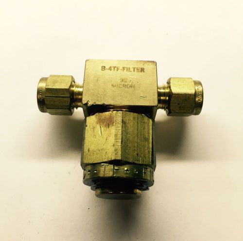 Swagelok Brass B-4TF-Filter 1/4&#034; Nupro 90 micron Filter