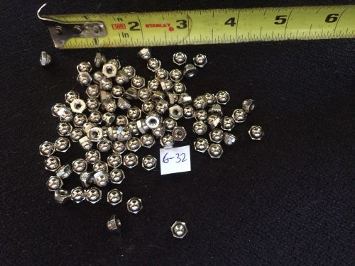 Acorn Nuts 6-32  nickel *lot off 100*  FREE shipping