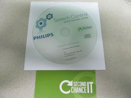Phillips Speechmike Speech Control Disk Dragon V2.8 B260 Windows Vista XP