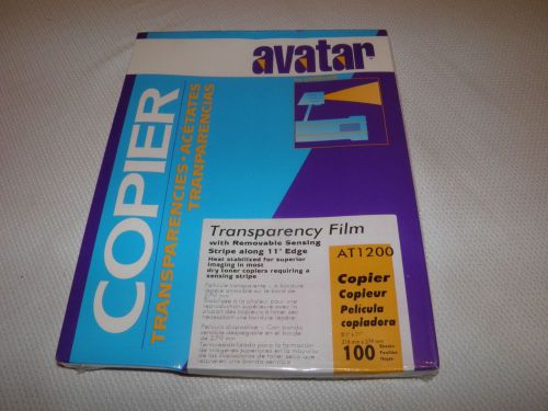 avatar transparency film 100 sheets of transparencies + removable sensing stripe