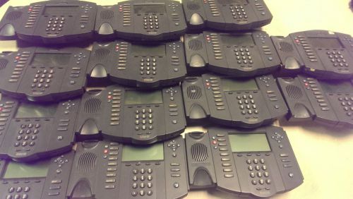 Lot of 14 Polycom Shoreline IP 100 IP100 Phones. Used.  Phones Only. Warranty