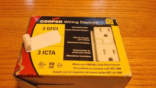 Cooper wiring devices, shock sentry gfci, 3pk white, pn:trvgf15w-3 for sale