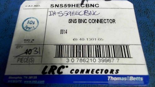 18-PCS RF CONN BNC M 75OHM CRIMP ST CABLE MOUNT SILVER T&amp;B SNS59HECBNC SNS59