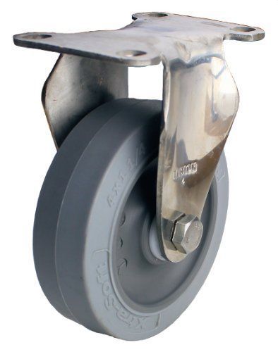 Albion 04 Series 4&#034; Diameter X-tra Soft Rubber Flat Tread Wheel Light Duty Stain