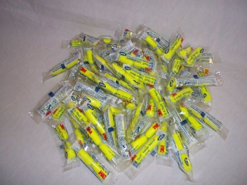 3m  e-a-rsoft  yellow neons  foam earplugs  35 pair individually sealed for sale