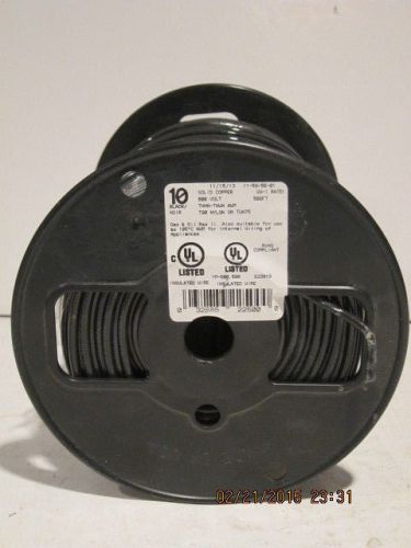 SOUTHWIRE E23919 BLACK 500FT SPOOL THHN/THWN WIRE 10 AWG SOLID 600V, F/SHIP NEW!