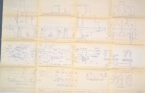 Boxhill 5 inch gauge gage lbsc terrier tank locomotive plans drawings #rr927 for sale