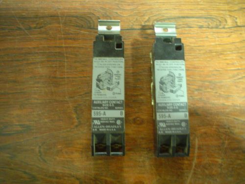 New Lot of 2  Allen-Bradley 595-A Series B Auxiliary Contacts  - 60 day warranty