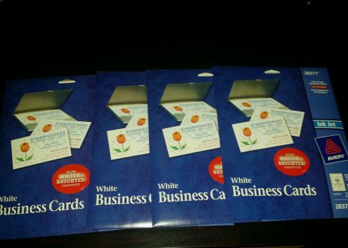 400 business cards avery white
