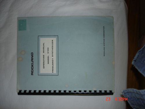 Rockland 5100 synthesizer operating manual