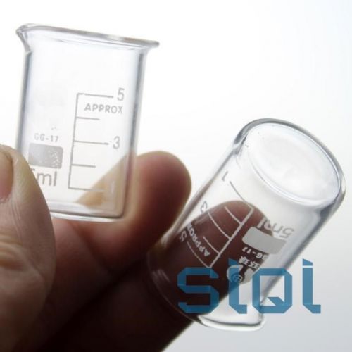 10 pcs 25mL Chemistry GG17 Laboratory Beaker, Borosilicate Glass Beaker