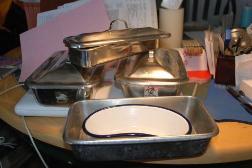 Stainless medical metal trays (5 for sale