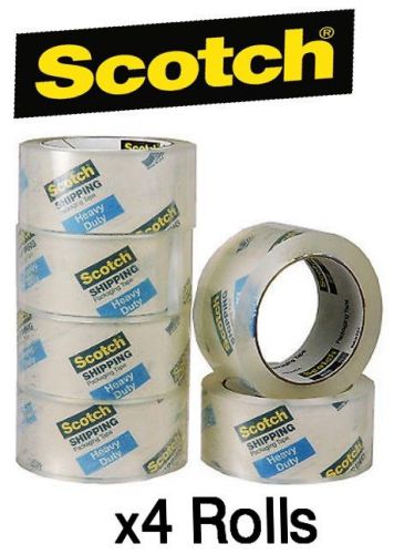 x4 Rolls Scotch 3M HEAVY-DUTY Shipping  / Packaging Tape  Model #3850