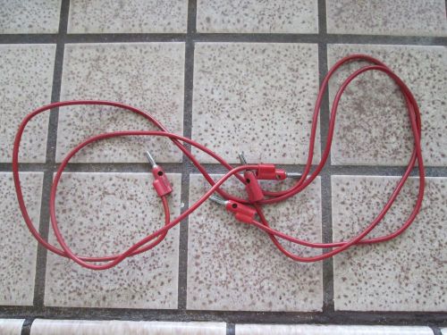 Two Pomona B-36 red, stackable patch cables