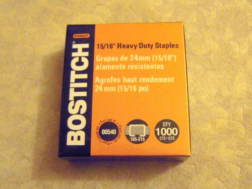 1,000 Stanley Bostitch 15/16&#034; Heavy Duty Staples SB3515/16HC-1M For Model 00540