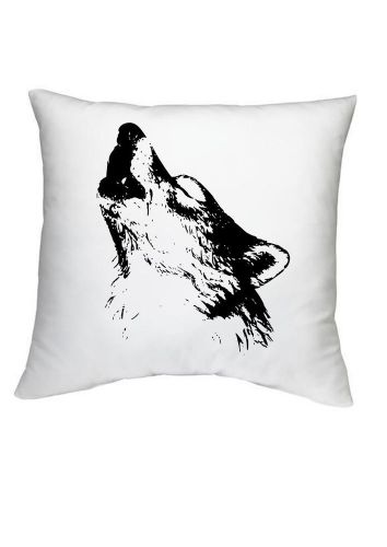 Howling Wolf Throw Pillow