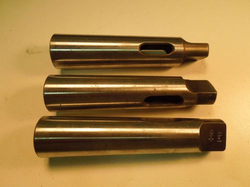 Used Morse Taper Adapter from MT #4 Shank To MT #3 Socket,  3 pieces