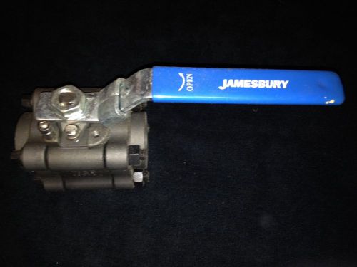 Jamesbury 3/4&#034; Full Port Ball Valve 4DB-2236TTB1 Socket Weld w/ Locking HDL