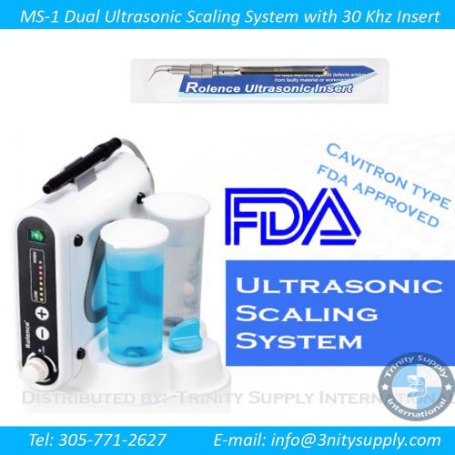 Dual Ultrasonic Magneto Scaler Dental +30khz insert. Great $. FDA. Cavitation ef
