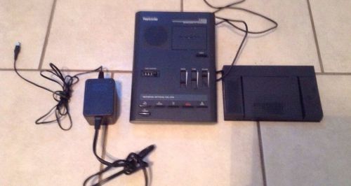 Olympus Pearlcorder T1000 Microcassette Transcriber Footpedal and power supply