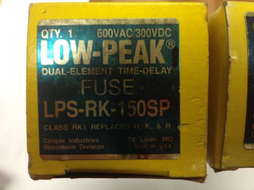 NEW LOT OF 3 BUSSMANN  FUSE LPS-RK-150SP 150A 600V