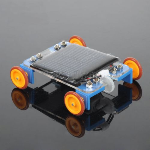 9*9*5cm solar toy educational diy car children puzzle iq gadget hobby robotic for sale
