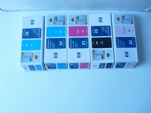 5 Pack NEW HP 83 DESIGNJET 5000 UV INK C4940A C4941A C4942A C4943A C4944A C4945A