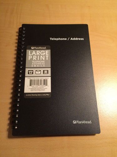 NEW PlanAhead Large Print Telephone / Address Book