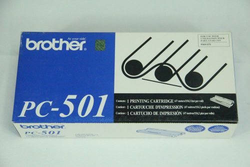NEW Genuine BROTHER PC-501 Printer Black Ribbon Cartridge for FAX-575 PC501