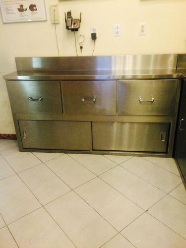 2-piece stainless steel, heavy gauge counter/sink/storage for sale
