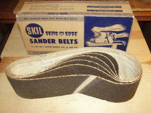 Skil Model 325 JY 525 Belt Sander 2.25&#034; Sander Belts 6 7802 2 1/2 Grit NOS