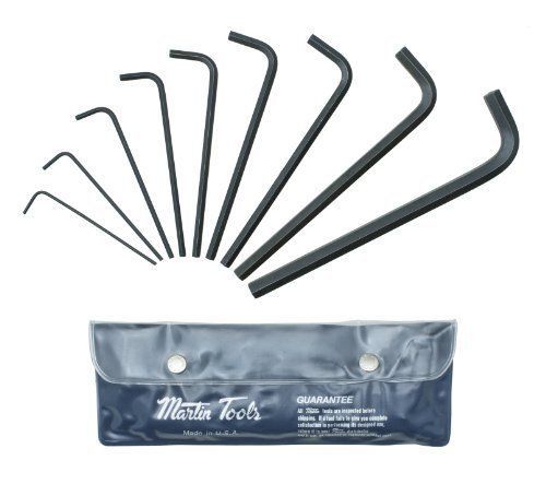 Martin 9l long arm series hex key wrench set  9 pieces ranging from 5/64&#034; to 3/8 for sale