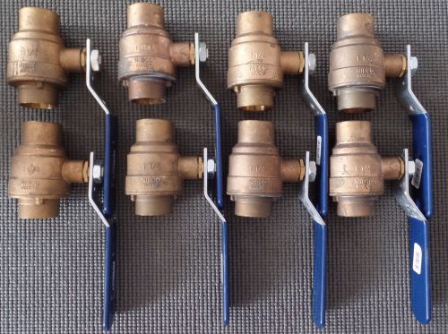 8 new nibco 1 1/4&#034; solder brass ball valve 600 cwp **free us shipping** for sale