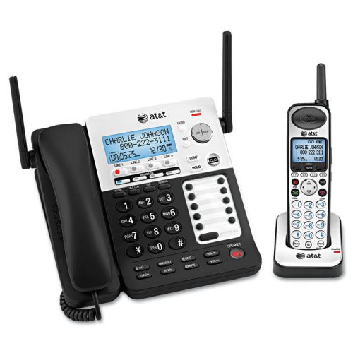 Sb67138 dect6 phone/ans system, 4 line, 1 corded/1 cordless handset for sale