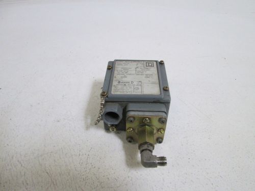 SQUARE D PRESSURE SWITCH 9012 GAW-25 (AS PICTURED) *USED*