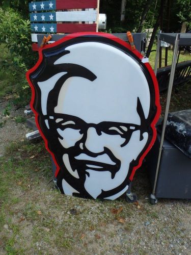 KENTUCKY FRIED CHICKEN KFC COLONEL SANDERS PLASTIC SIGN