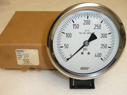 Wika gauge - type: 233.53 4&#034; 400psi 1/4&#034; l 9833094 for sale