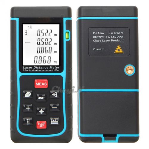 100m/328ft/3937in digital laser distance meter range finder measure diastimeter for sale