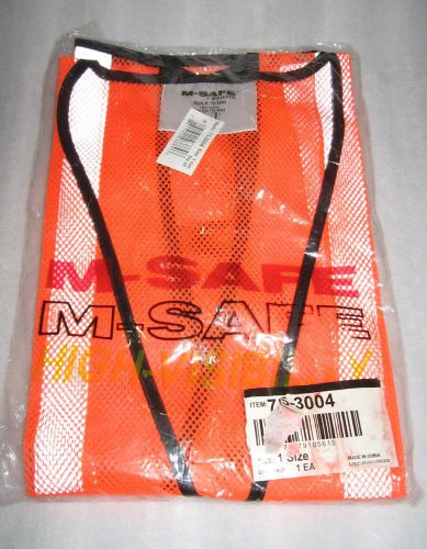 Orange mesh safety vest - high visibility polyester reflective strips for sale